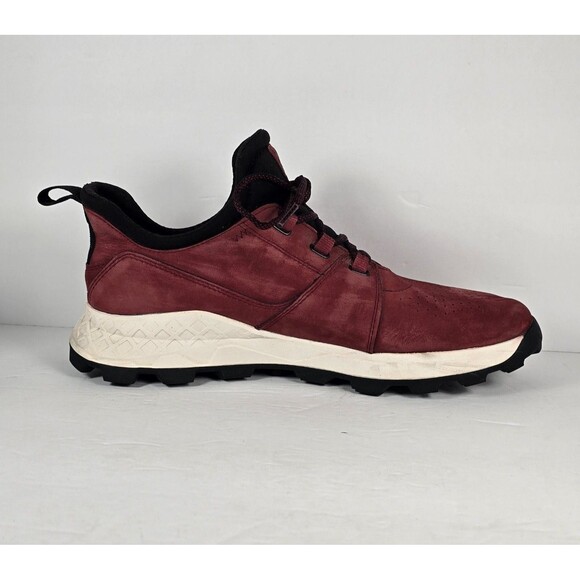 Men's Timberland Brooklyn Oxford Dark Red Suede Leather Shoes Size 11.5 - Picture 2 of 8